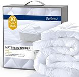 Bedbric Mattress Topper Kingsize Bed 4 Inches Thick - Soft & Fluffy Quilted King Size Mattress Toppers - Hypoallergenic Mattress Toppers with Elastic Straps