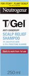 Neutrogena T/Gel Scalp Relief Anti-Dandruff Shampoo (250ml) With 3% Salicylic Acid, Suitable for Those Prone to Scalp Psoriasis and Seborrhoeic Dermatitis,Packaging may vary