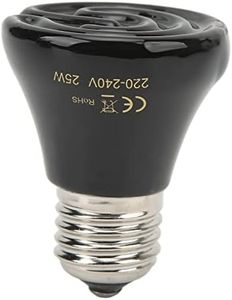 Reptile Ceramic Heating Lamp Heat Preservation Pig Lizard Ceramic Heating Lamp with Durable Heating 25W Black