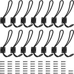 YIHATA Coat Hooks Black 14 Pack Rustic farmhouse Heavy Duty Dual Coat Hooks, Wall Mounted Double Coat Hooks with Screws, Perfect for Hanging Coat, Hat,Towel,Scarf, Bag, Key, Cap, Cup(Black)