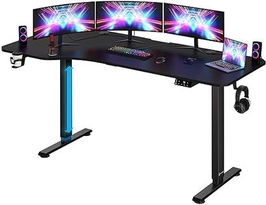 Casaria Bureau réglable en Hauteur électrique Noir 160cm Bureau Assis Debout écran LCD Support Accessoires télétravail