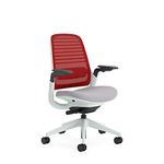 Steelcase Series 1 Ergonomic Office Chair With LiveBack Lumbar Support And 4D Armests Scarlet/Grey