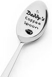 Dad Gifts from Wife Daughter Son, Dad Daddy Christmas Birthday Gifts for Dads Coffee Lover Gifts for Him Dad Father Coffee Spoon for Men Anniversary Wedding Gifts for Husband Hubby