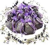 12 Hand Made Bags of Dried 2024 French Lavender, Vacuum Sealed, Fresh Highly Fragrant Lavender Lilac Bags, Moth Protection for Closet and Drawers Natural Air Purifying Luggage Freshener