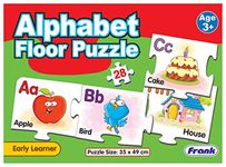 Frank Alphabet Floor Puzzle (28 Pieces) - Early Learner Jigsaw Puzzle with Alphabets, Images for Kids 3 Years and Above - Fun & Educational Toys and Games - 10161