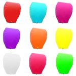 PRINT BHARAT Paper Sky Lantern Assorted Colour Hot Air Balloon for Diwali/Marriage/Christmas/All Festival with Fuel Wax Candle for Birthday New Year (Pack of 30)