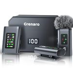 GRENARO Wireless Mic for Youtubers with Charging Case, P11 Professional Wireless Mic for YouTube, Ideal Mike for YouTube Channel,Wirelees Microphone Compatible with DSLR Camera, Android & iOS Devices