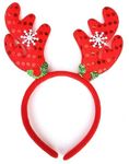 INFISPACE® Unisex Christmas Reindeer Antlers Headband Deer Horn Hairband (001)