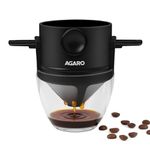 AGARO Pour Over Coffee Maker with Double Mesh Filter, Food Grade 304 Stainless Steel & Plastic Coffee Dripper, 100% Paperless, Foldable-Portable & Easy to Clean, Retains True Coffee Flavour