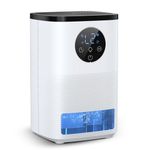 Dehumidifier for Home, 1.6L(54.11 oz) Dehumidifiers for Drying Clothes 2 Mode Auto Shut Off & 24H Timer Touch Control 7-Color Lights Quiet Dehumidifier for Bedroom Bathroom Basements Closet RV