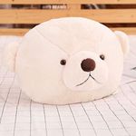 HUG 'n' FEEL SOFT TOYS Teddy Bear Pillow (White, Head Pillow)