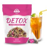 Detox Tea - 28 Days Herbal Tea | Natural Wellness Tea with Green Tea & Dandelion | Gentle Cleanse & Metabolism&Healthy Weight Support | Vegan, Caffeine-Free, Peach Flavour