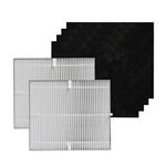 PUREBURG Replacement 2 HEPA Filters & 4 Carbon Pre-Filters Compatible with Vornado MD1-0022 MD1-0023 Fits AC300 AC350 AC500 AC550 / PCO200 PCO300 PCO500 PCO375DC PCO575DC(HEPA Only) Air Purifiers