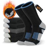 SIMIYA 5 Pairs Merino Wool Socks for Men - Cosy Warm Thermal Socks Thick Cushion Winter Socks, Crew Sports Sock for Outdoor Work Walking Hiking Running Skiing