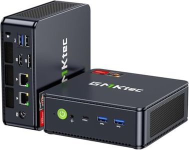 GMKtec Mini Gaming PC AMD Ryzen 5 6600H(Max 4.5GHz) 16GB DDR5 512GB SSD Dual NIC LAN 2.5G Windows 11 Pro/WiFi 6E, USB3.2, USB-C, BT5.2, DP, HDMI, Dual Fan Nucbox M6