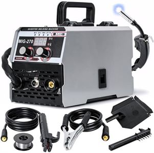PeiQi MIG Welder Inverter, 220V 250A Welding Machine,3 in 1 MIG/MMA/TIG Welder with Torch,LED Digital Display and Wire, Portable Gasless Welder Equipment Suitable for Beginners and Professionals