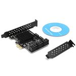 Zopsc PCI-E to SATA3.0 Controller Card, Expansion Board, 8-Port SATA3.0 Interface Expansion Card, Fit for Windows 7/8/XP/10 Fit for Ubuntu, Compatible with SATA6G, 3G and 1.5G Hard Drives.