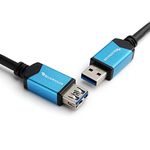 BlueRigger SuperSpeed USB 3.0 (Type A Male to Type A Female) Extension/Repeater Cable (3 Feet / 0.9 Meter)