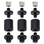 12 Pcs Camera Screw Adapter 1/4" to 3/8", Light Stand Adapter Tripod Converter Threaded Screws for DSLR Camera Mount, Monopod, Light Stand, LED Panel, GoPro Tripod Mount Frgyee