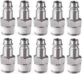 Prevost ERP 076251 (10 Pack) 1/4” Thread Male NPT 3/8” Body Size High Flow Safety Air Plug