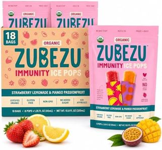 ZuBeZu Organic Immunity Ice Pops Case – Natural Support for Children’s Immune System with Elderberry, Vitamin C & D, and Zinc – No Added Sugar and 100% Fruit Juice (Pack of 18)