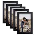 4x6 Picture Frame Set of 5, Wood Ph