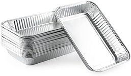 20 Pack 6415 Grease Drip Pan Liners for Weber Spirit Series, Q Series Grills,Genesis II LX 200 and 300 Series, Disposable Aluminum Foil BBQ Grease Trays, & for Baking Heating Storing Food 8.5" X 6"