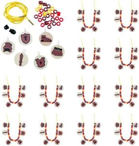 Fun Express Armor of God Necklace Craft Kit Makes 12 - Sunday School Crafts for Kids Ages 4-8 | Christian Crafts & Religious Gifts for Kids VBS 2026 Vacation Bible School Supplies & Church Activities