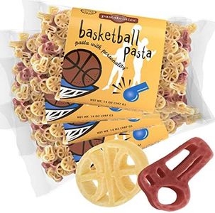 Pastabilities Basketball Shaped Pasta, Fun Basketball and Whistle Shaped Noodles for Kids and Youth Players, Non-GMO Natural Wheat Pasta 14 oz (4 Pack)