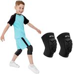 ONTYZZ 1 Pair Children's Sports Knee Sleeves Volleyball Knee Padded Compression Knee Pads for Dancing Basketball Wrestling, Size:L