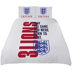 Coco Moon Official England Born To Play Soft Reversible Football Duvet Bedding Set With Pillow Cases Perfect Kids Bedroom Accessories (Single)