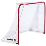 Franklin Sports NHL Street Hockey Goal - Quikset Official Size Regulation Steel Street + Roller Hockey Net Set with Shooting Board - 72" x 48",Red