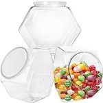 Woozettn 3 Pcs Plastic Candy Jars,C