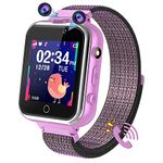 PTHTECHUS Kids Smartwatch Phone, Touch Screen Wrist Watches Step counter Children Music Player Game Wristwatch, School Mode Flashlight Calculator SOS Clock, Boys Girls Birthday Gifts, Purple