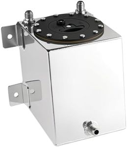 EVIL ENERGY 1 Gallon Fuel Cell Gas Tank Aluminum with Cap Street Drift Silver