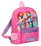 Disney Princess Backpack Featuring all the Official Princesses Girls Large School Rucksack Glitter Lunch Bag