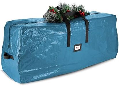 Hearth & Harbor Christmas Tree Storage Bag – Waterproof Christmas Tree Storage Box – Waterproof Christmas Tree Bag With Reinforced Handles & Dual Zipper – PE Plastic – 7.5 ft. – Pack of 1