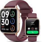 Smart Watch for Men Women Answer/Make Calls,Fitness Watch with Heart Rate Monitor Sleep Monitor, 100+ Sports Activity Tracker, IP68 Waterproof, Smartwatch for Android/iOS,1.85" HD(Rose Gold+Wine Red)