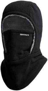 Unisex Windproof and Warm Balaclava, Winter Warm Neck Mask Ear Covering Balaclava Hat for Skiing,Motorcycle (US, Alpha, One Size, XX-Large, Black)