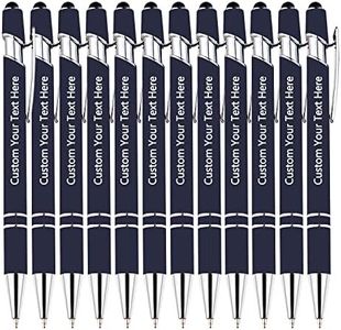 KOLOWKO Personalized 2-in-1 Ballpoint Pen & Stylus - Custom Text/Name/Message - Bulk Order Up to 1000 Pens for Business, Graduation, Anniversary