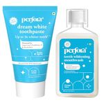 Perfora Dream White Toothpaste & Teeth Whitening Mouthwash Combo |Instant Teeth Whitening Toothpaste |Alcohol Free Mouthwash |Mouthfreshner With Active Ingredients |Suitable for Men, Women & Children