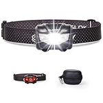 Slokey LED Headlamp - 135 Lumens, up to 25 Hours of Continuous Illumination, Powerful White Light + Red Light, Compact, Lightweight, Ideal for Camping, Running, Hunting, Fishing and Cycling