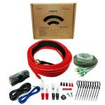 AgClover 8 Gauge CCA Amplifier Installation Wiring Kit, 800W Power Handling Complete Amplifier Wire Installation Audio System Kit for High-Performance Car Audio Maximum Sound Quality