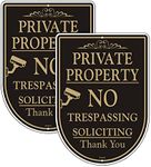 Andchi 2pcs Private Property Signs 
