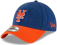 New Era MLB Core Classic 9TWENTY Adjustable Hat Cap One Size Fits All (New York Mets 2-Tone), Orange, One Size