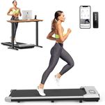 Advwin Under Desk Walking Pad Treadmill Home Compact Small Walking Jogging Machine Fitness Equipment, Max 8km/h, 120KG Capacity, Silver