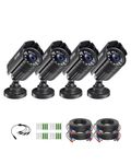 ZOSI 4 Pack 1080P HD 1920TVL HD-TVI Weatherproof Security Cameras Kits,3.6mm lens,120ft IR Distance, Aluminum Housing For 720P / 1080N / 1080P/5MP/4K HD-TVI, AHD, CVI analog DVR