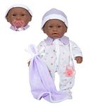 JC Toys La Baby 11-Inch African American Washable Soft Body Play Doll for Children 2 Years Or Older, Designed by Berenguer