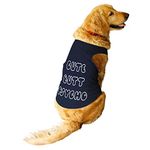 Ruse Pet Cute Butt Psycho Round Neck Sleeveless Vest Tank T-Shirt/Tees for Dog Clothes Summer Apparel.Navy/Size:-/Small (Apso, Shih Tzu etc.)