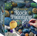 Metallic Rock Painting Kit - DIY Rock Art for Adults - Metallic Paints and Tools Included - Easy-to-Follow Projects - Creative Arts and Crafts